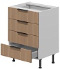 Шкаф кухонный напольный (4 ящика)