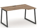 Стол рабочий эргономичный на T1-образных опорах 40х40 (Левый/Правый)
